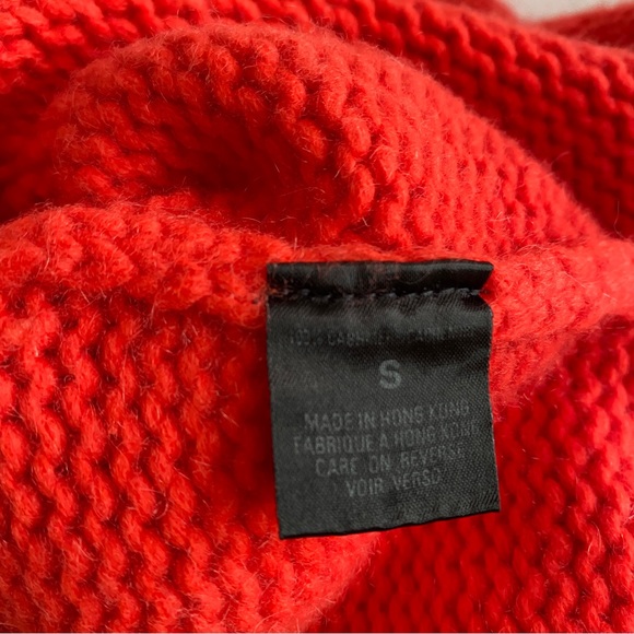 Tahari coral red cashmere sweater - Picture 7 of 10